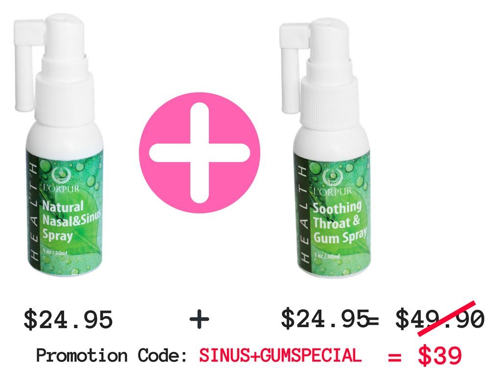 L'orpur Nasal & Sinus Spray and Soothing Throat & Gum Spray Essential Oil Benefits